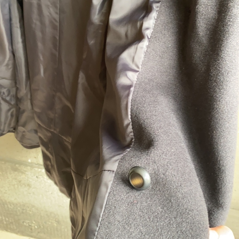 ❄️ Gray Wool Blend Wrap Coat - Picture 14 of 15